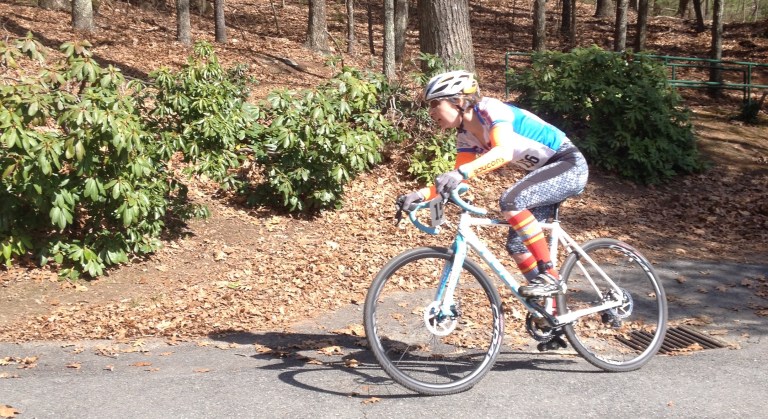 Who needs a mountain bike? Elsa (my Focus cyclocross bike) and I tackled the course!