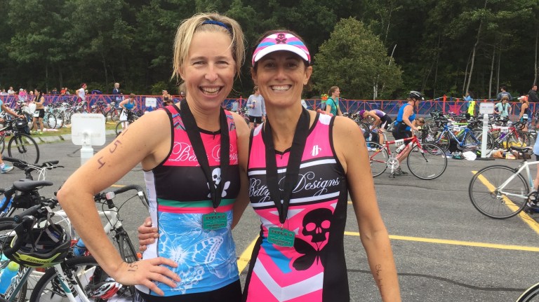 Post tri with my friend Alex.